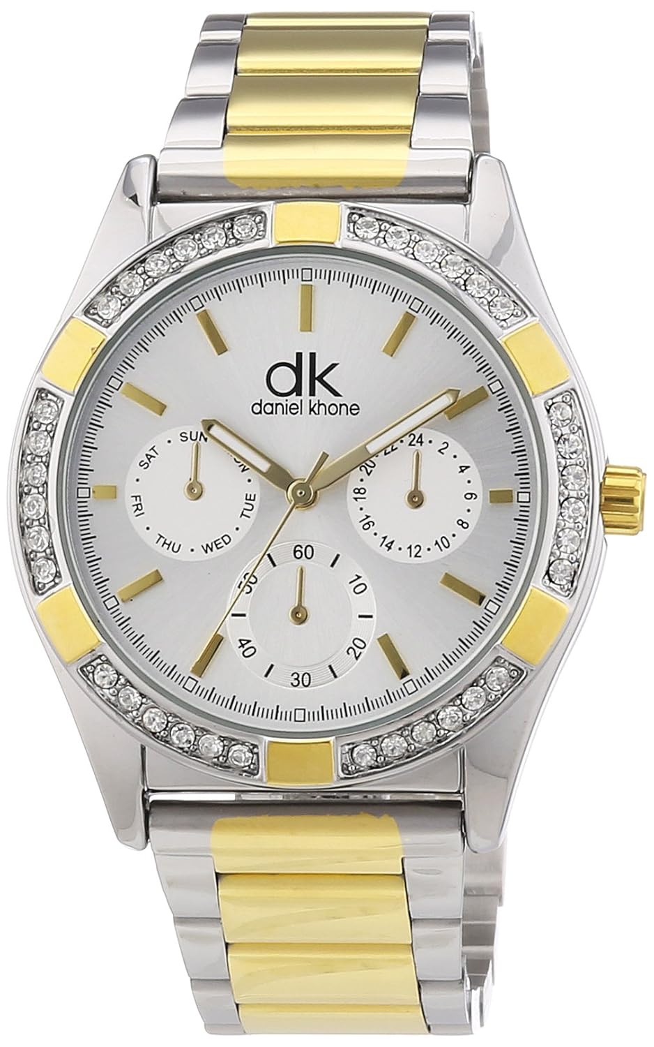 dk 女式石英手表女人 dkla-90666 – 41 m 带金属表带